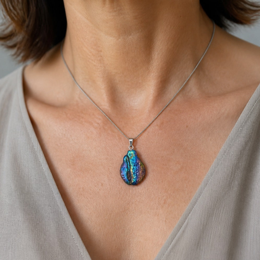 Baroque Freshwater Pearl Pendant Necklace with Silver-Plated Chain — main image