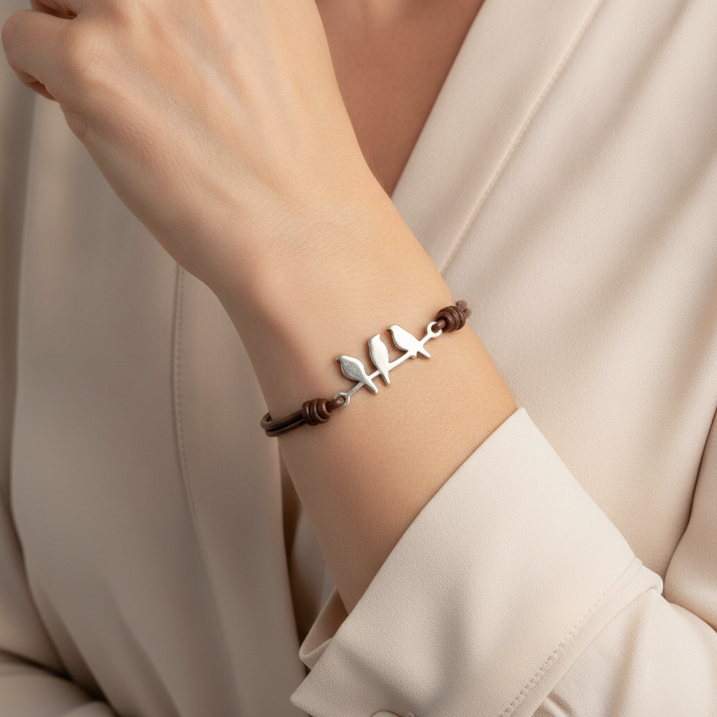 1pc unique bird shaped leather rope bracelet vintage inspired simple creative adjustable jewelry for men and women perfect gift for family friends or loved ones to show appreciation and love — lifestyle