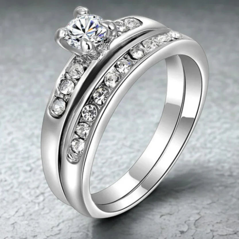 Vintage Silver Crystal Ring