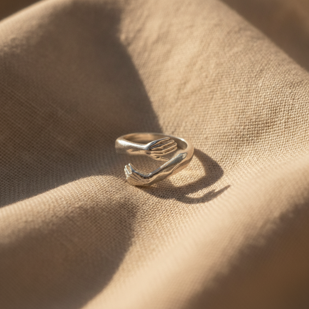 adjustable silver hug ring — studio