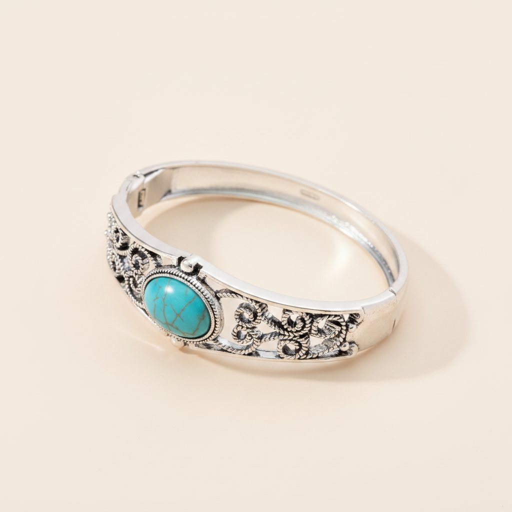 alouette vintage crest bracelet white gold — studio
