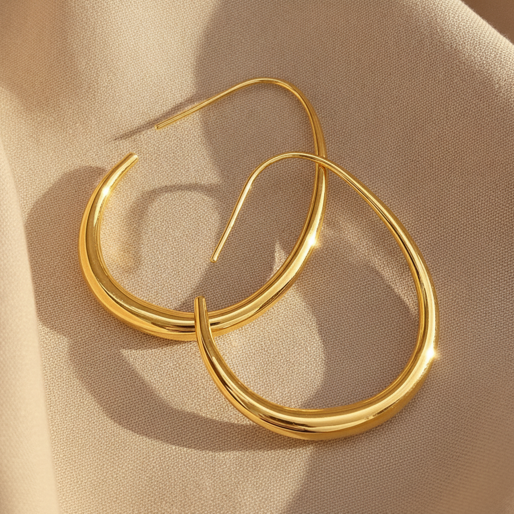 antique gold hoop earrings — studio