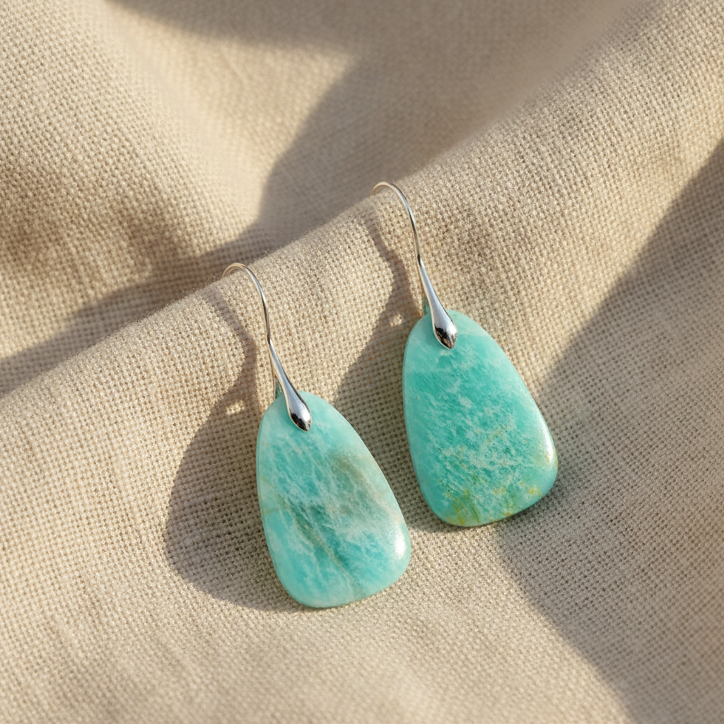 antique turquoise stone earrings — studio
