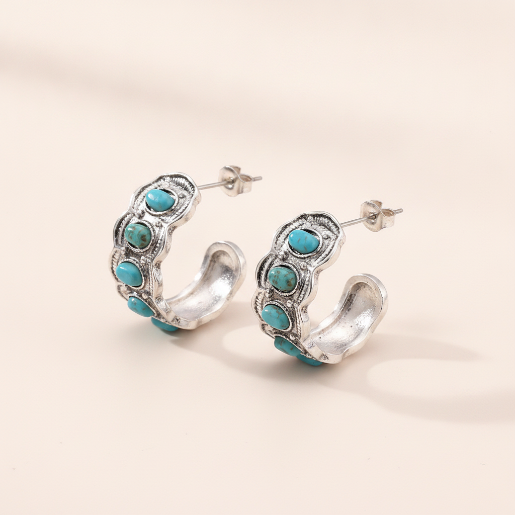 azurella shoreline earrings white gold — studio