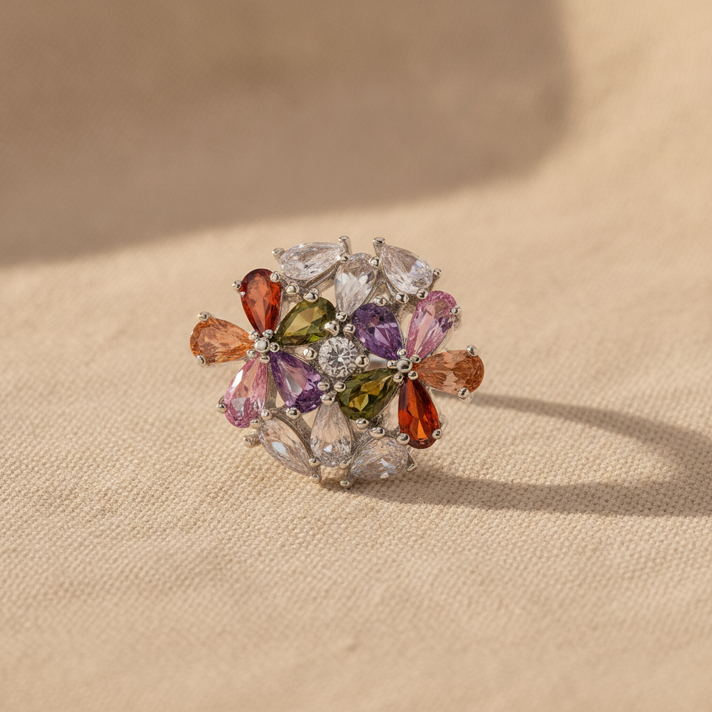 colorful petals ring — studio