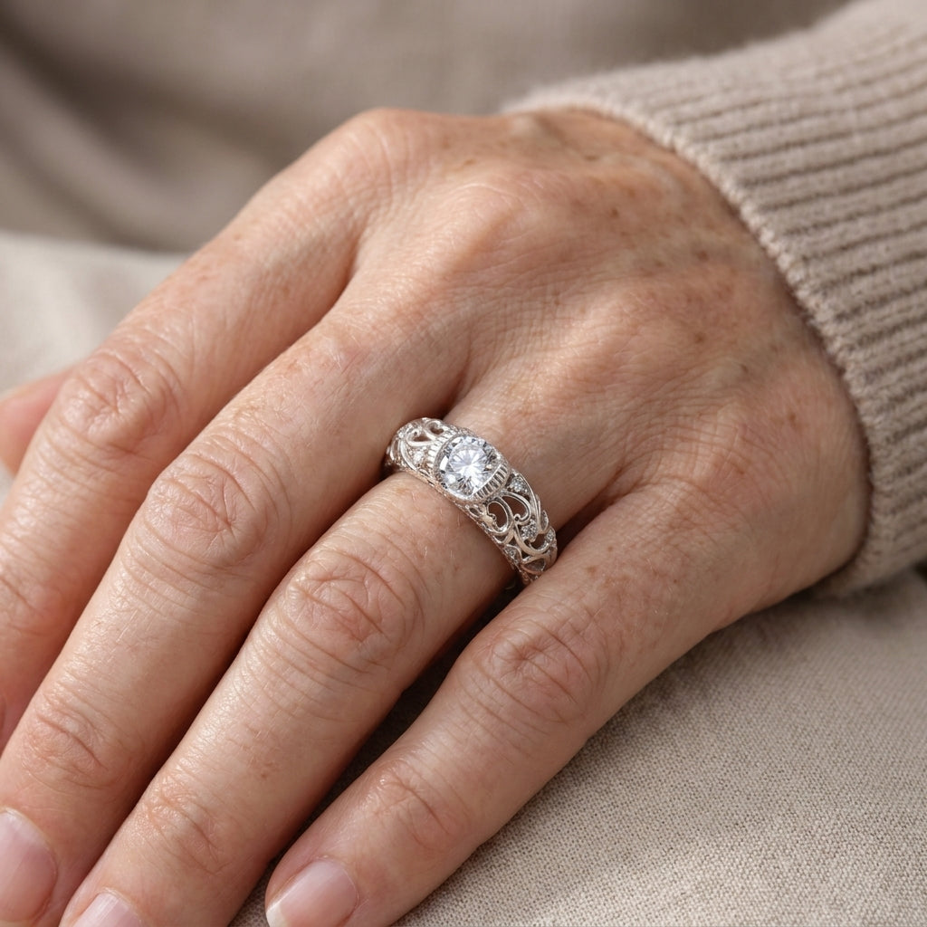 elegant sterling silver ring 1 — lifestyle