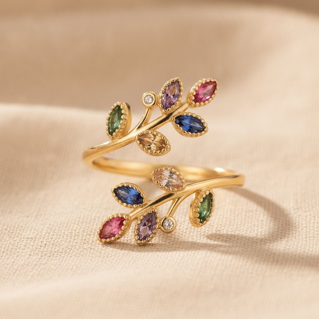 gold leaf wrap ring — studio