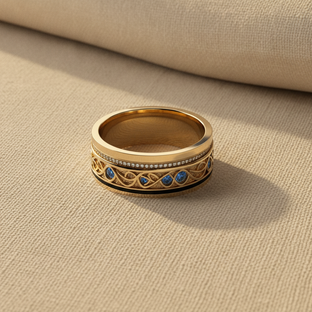 golden infinity ring vintage — studio