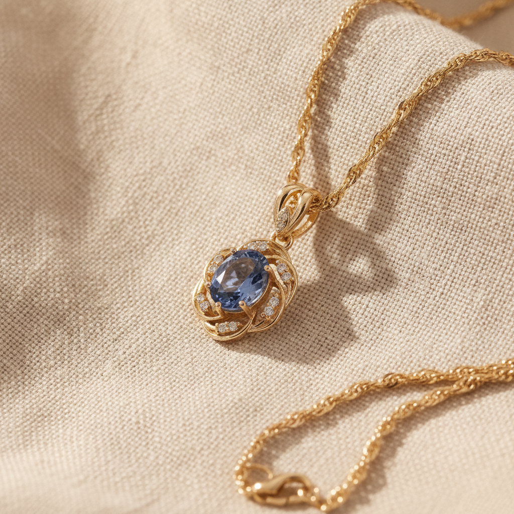 golden tourmaline necklace — studio