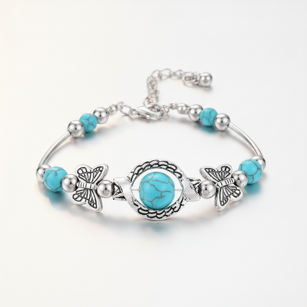 oasis butterfly drift bracelet white gold — studio