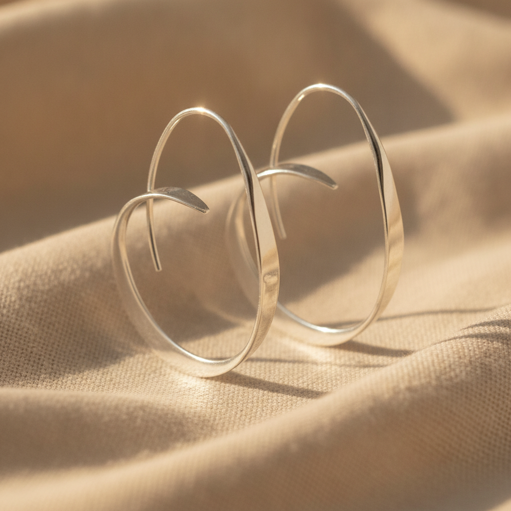 open spiral drop earrings — studio