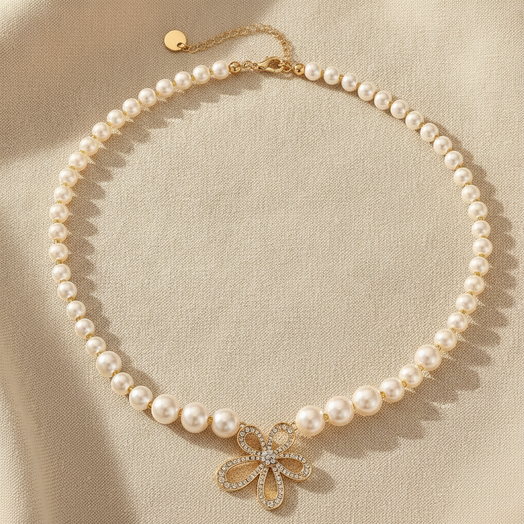 pearl garden charm necklace — studio