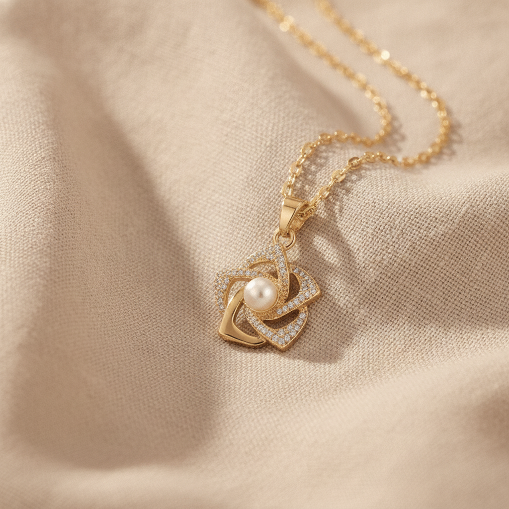 pearl gold radiance necklace — studio