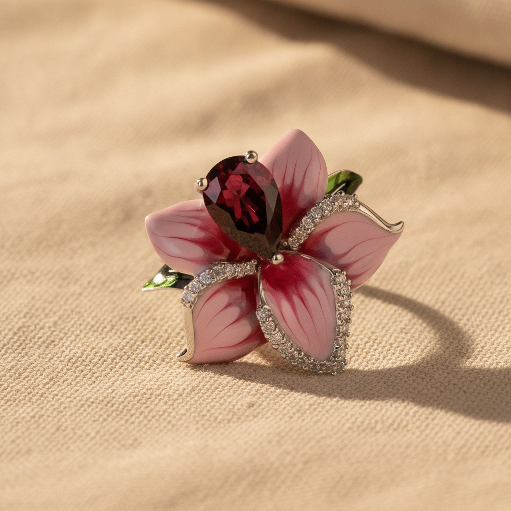 pink orchid grace ring — studio