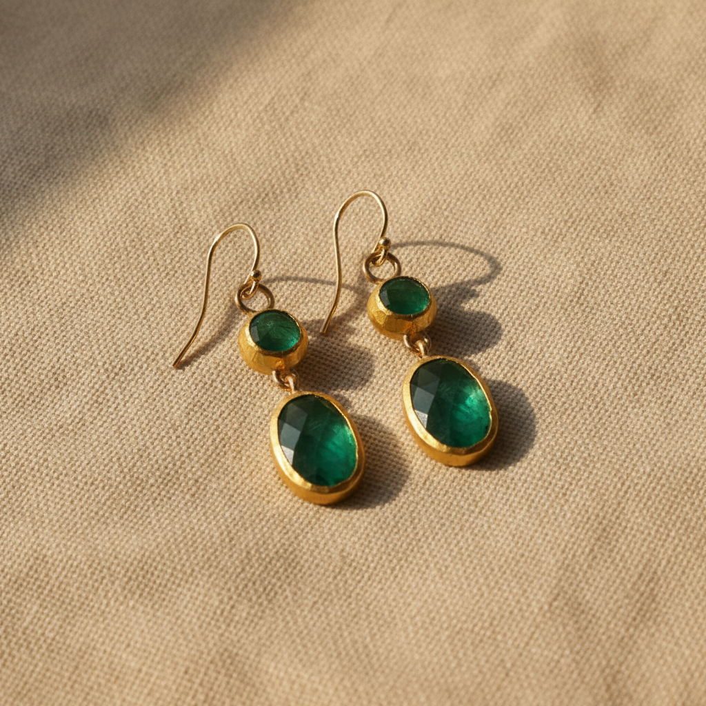 simple turquoise earrings — studio