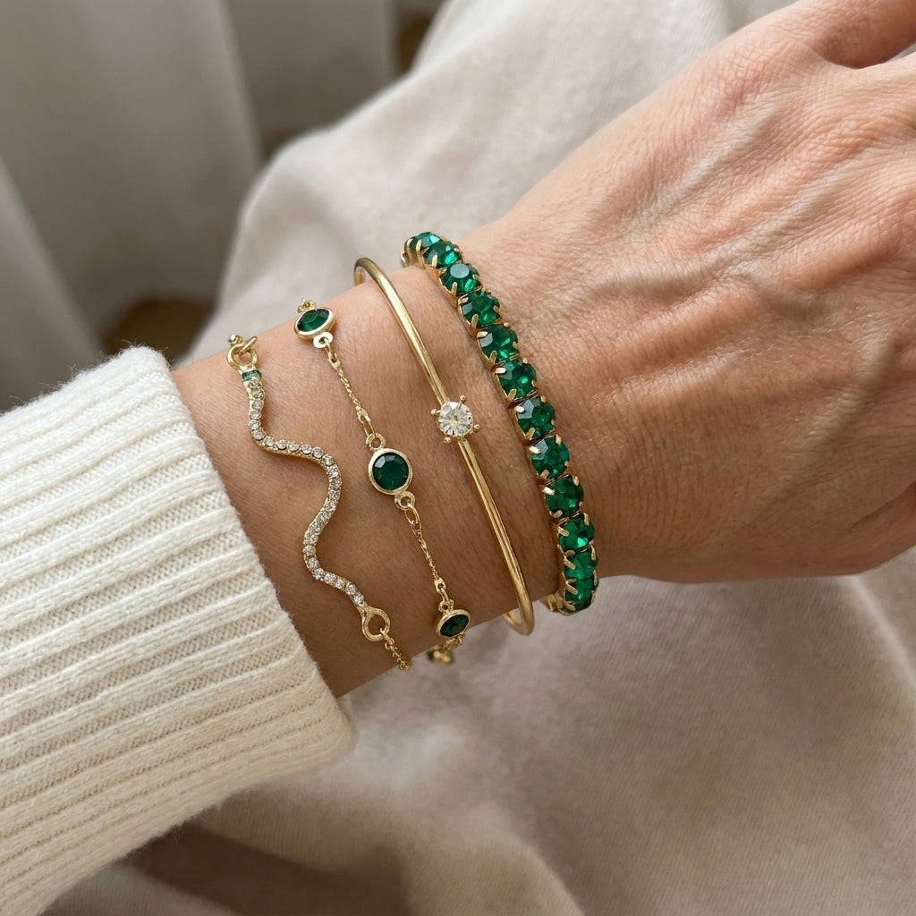 sorina feldwyn bracelet set gold 18k — lifestyle