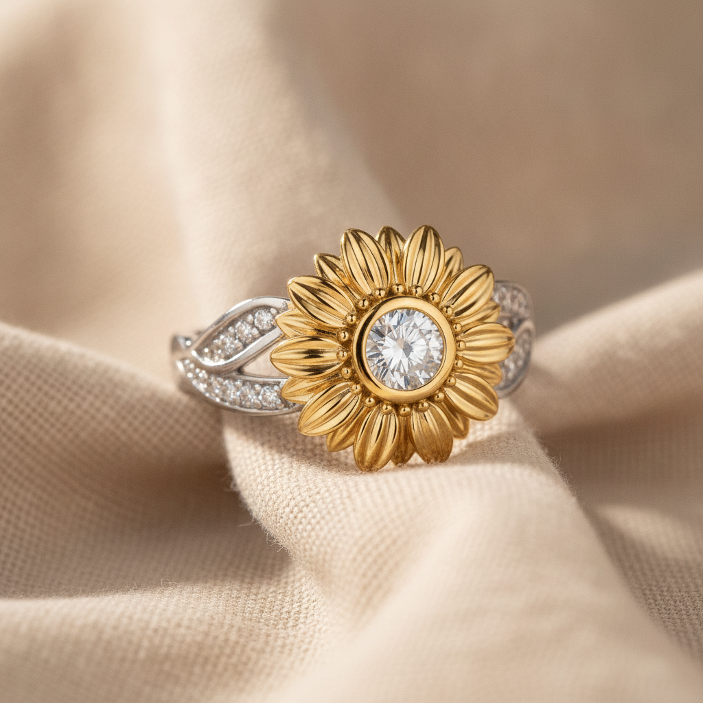 sunflower majesty ring — studio