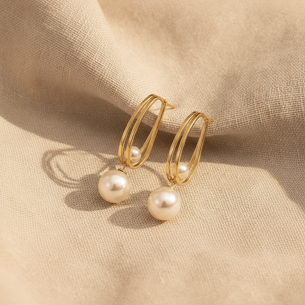 vintage charmming pearl earrings — studio