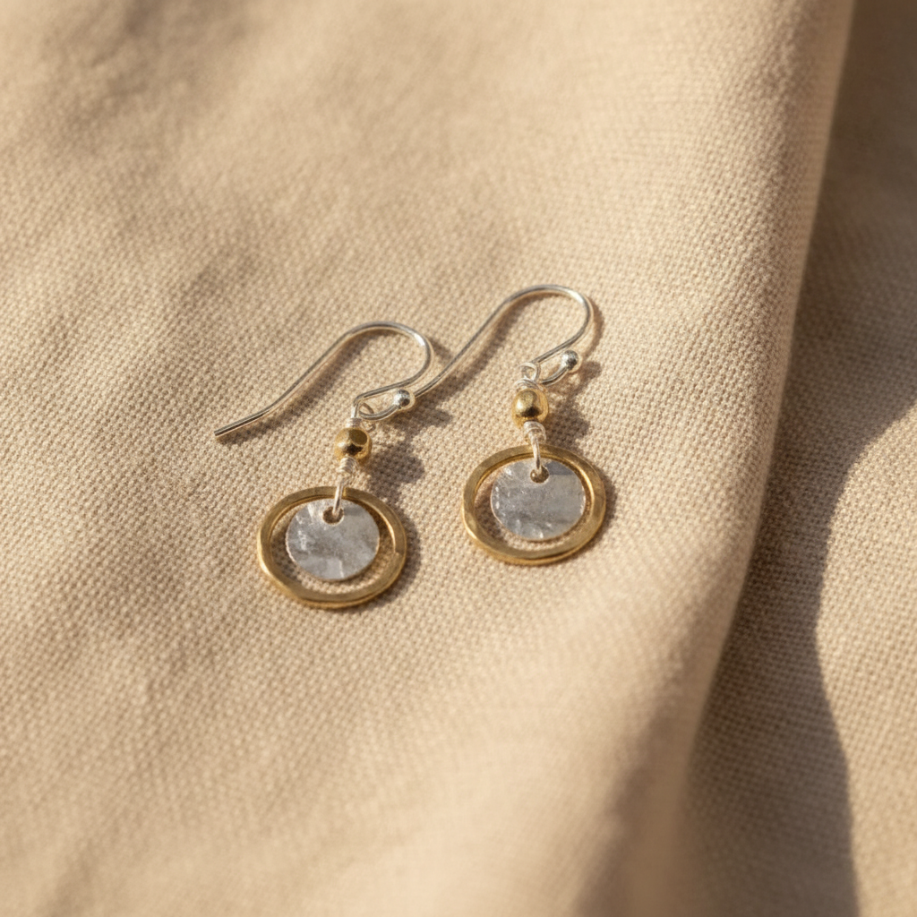 vintage gold silver earrings — studio