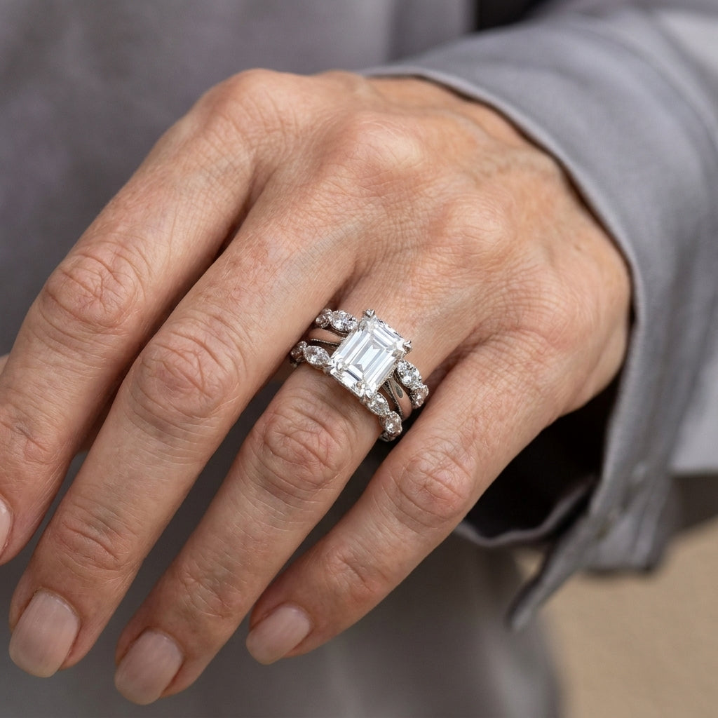vintage silver bright layer ring — lifestyle