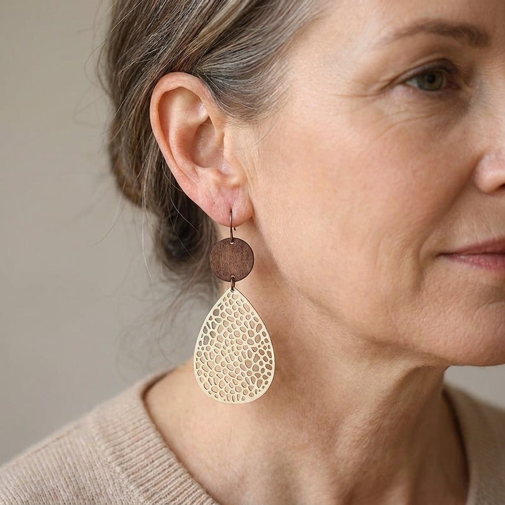 vintage style hollow out pu leather drop earrings iron post non feather for daily wear gifting versatile jewelry vintage earrings iron ear hooks novelty earrings — lifestyle