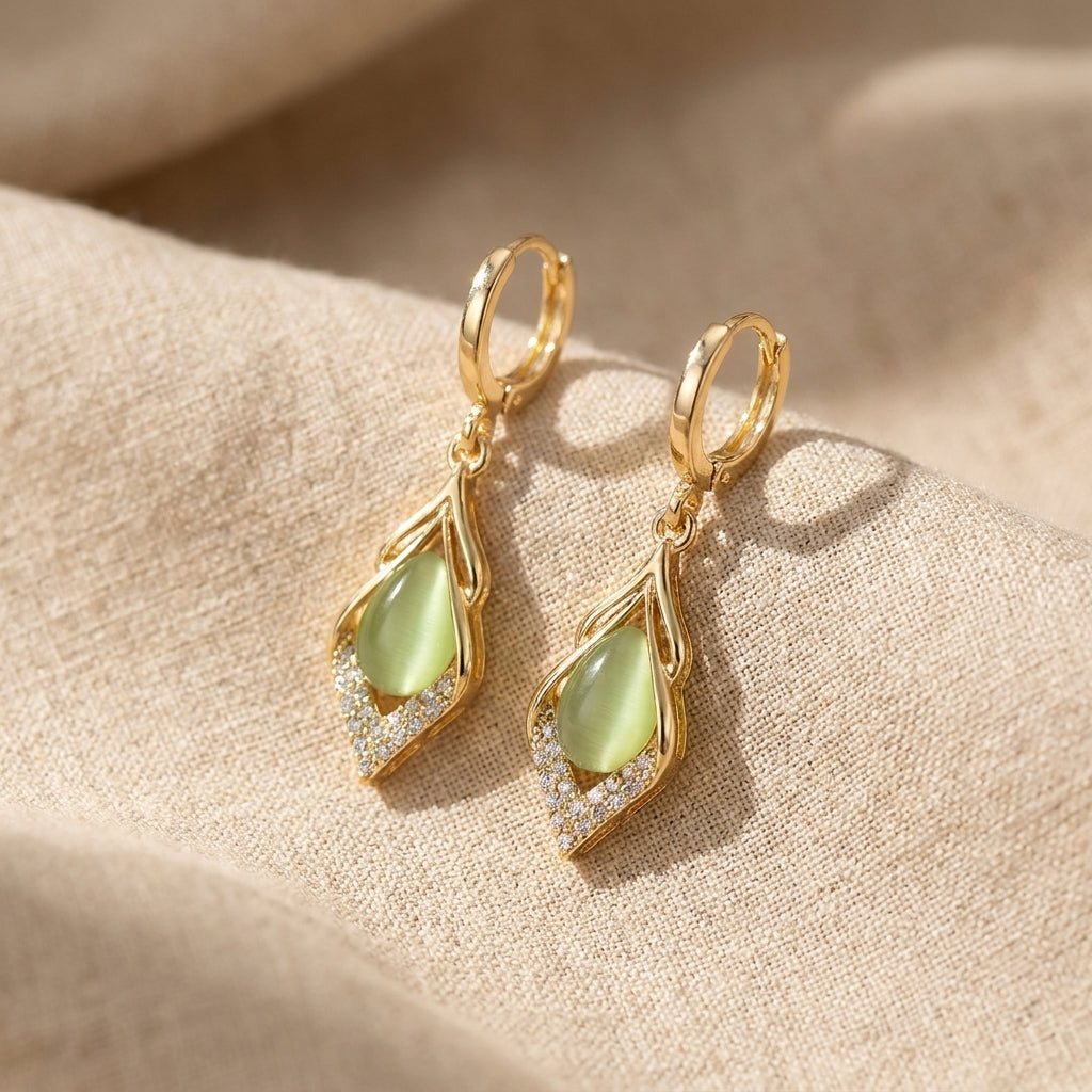 womens elegan light luxury minimalist fashionable waterdrop earrings — studio