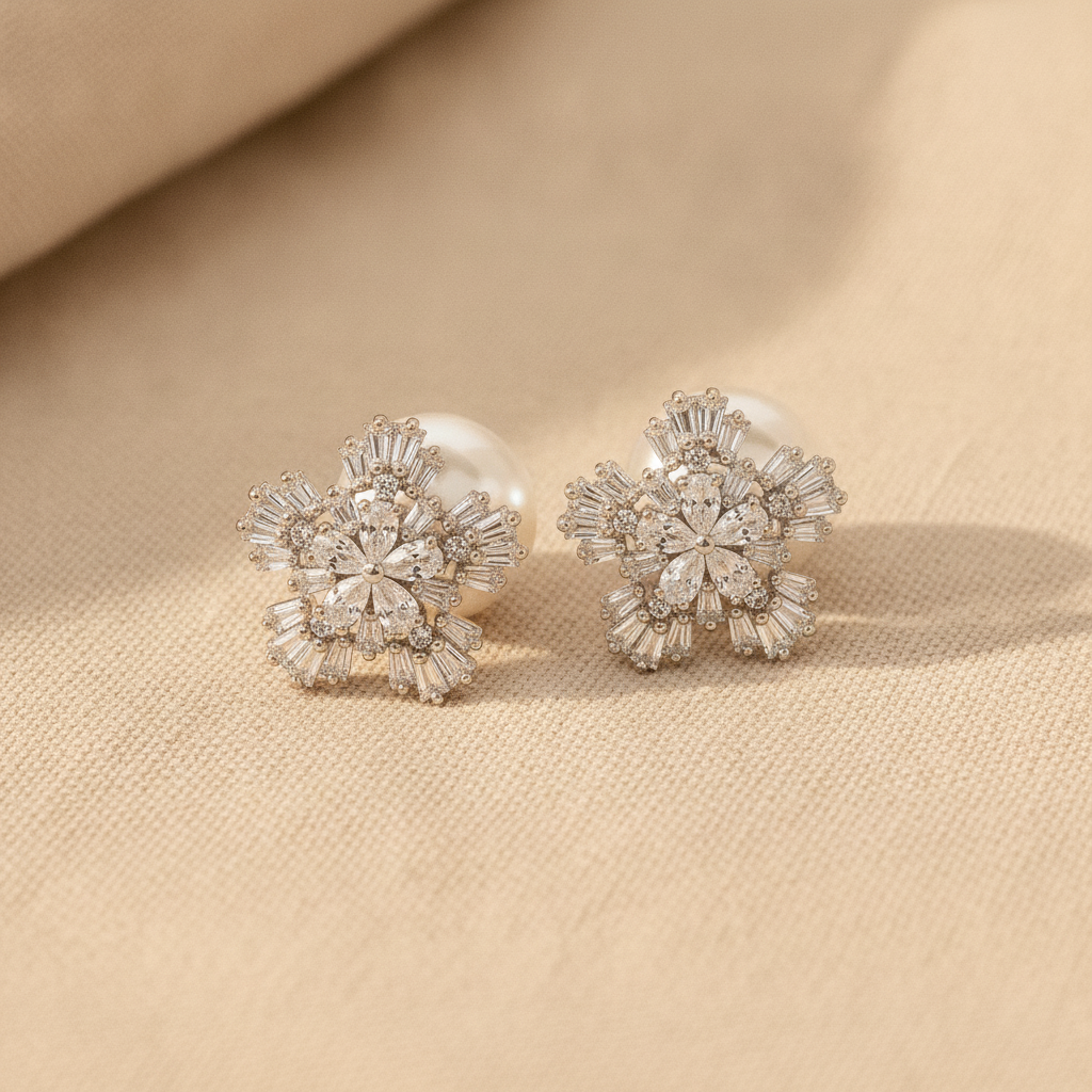 zirconia frost earrings — studio