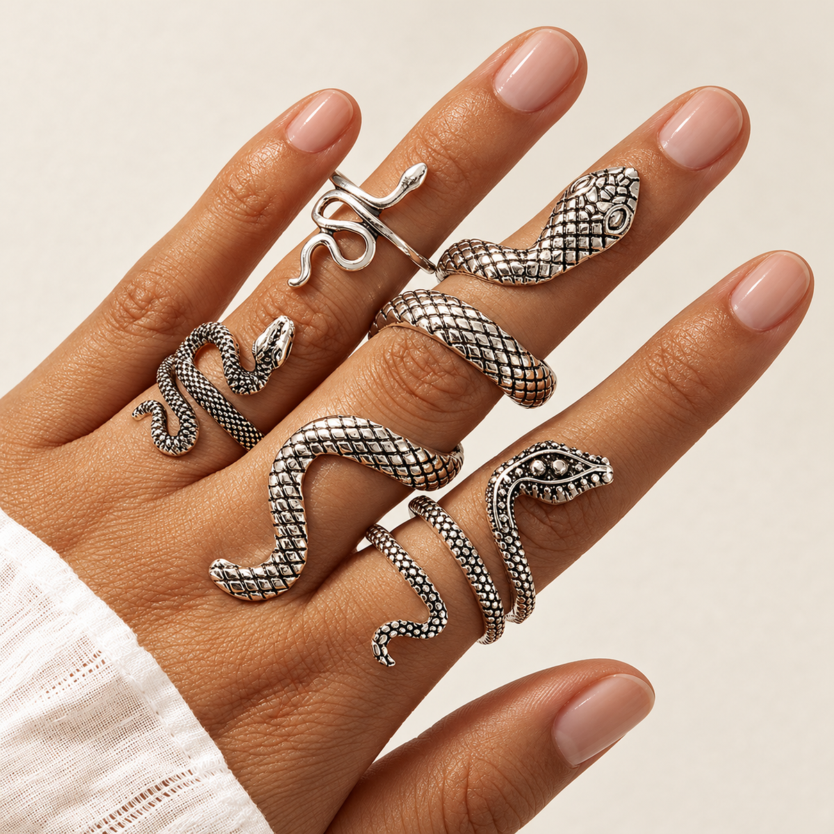 long cool handsome mens snake print ring — lifestyle