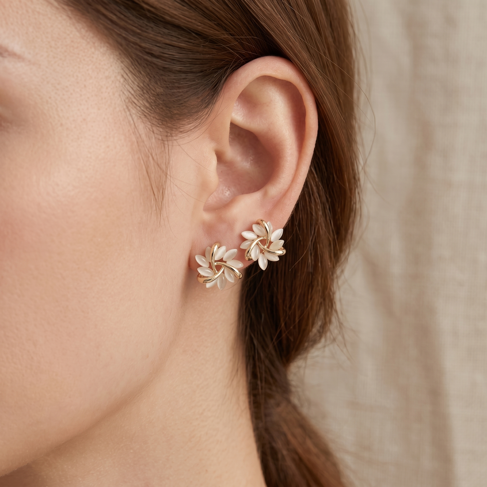 Sonja Luxe White Opal Earrings
