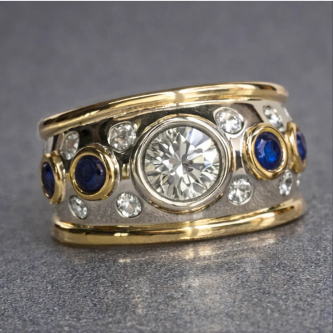 Vintage Gold Oval Stone Ring