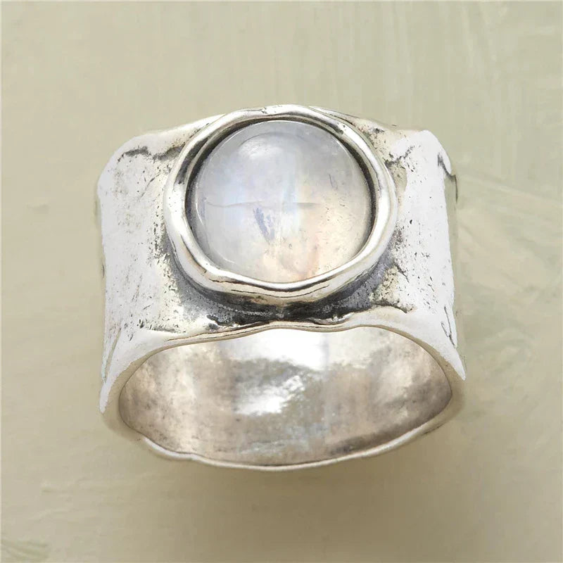 Artisan Moonstone Boho Ring