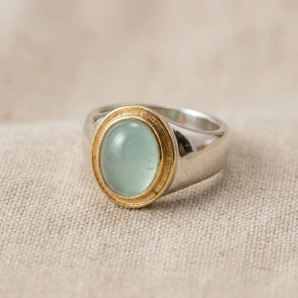 Gabi - Vintage Green Moonstone Ring