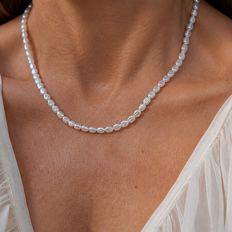 Baroque Pearl Strand Necklace with Gold-Toned Clasp — main image