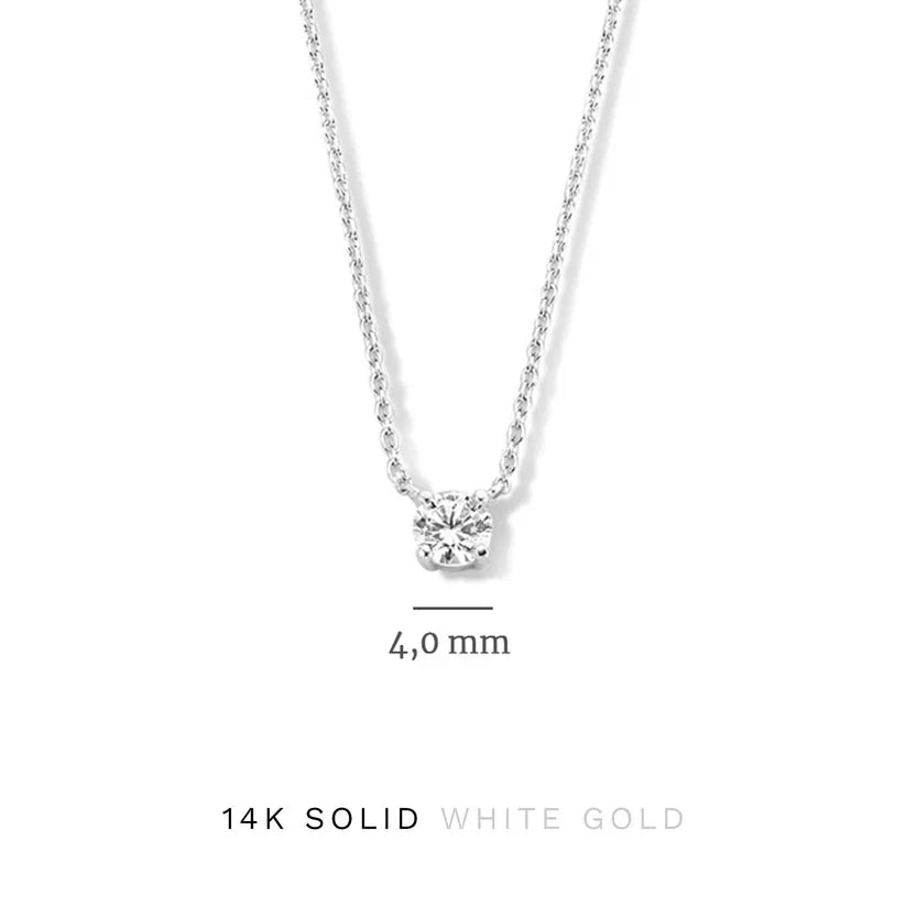 Round Moissanite Necklace & Bracelet Set with Cable Chain — view 11