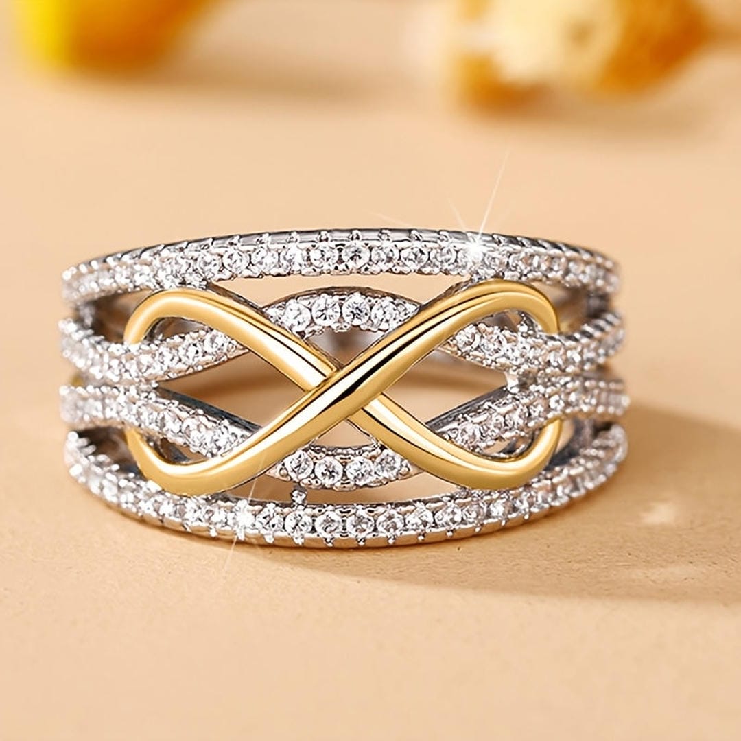 Infinity Crossover Pavé Statement Ring — view 2
