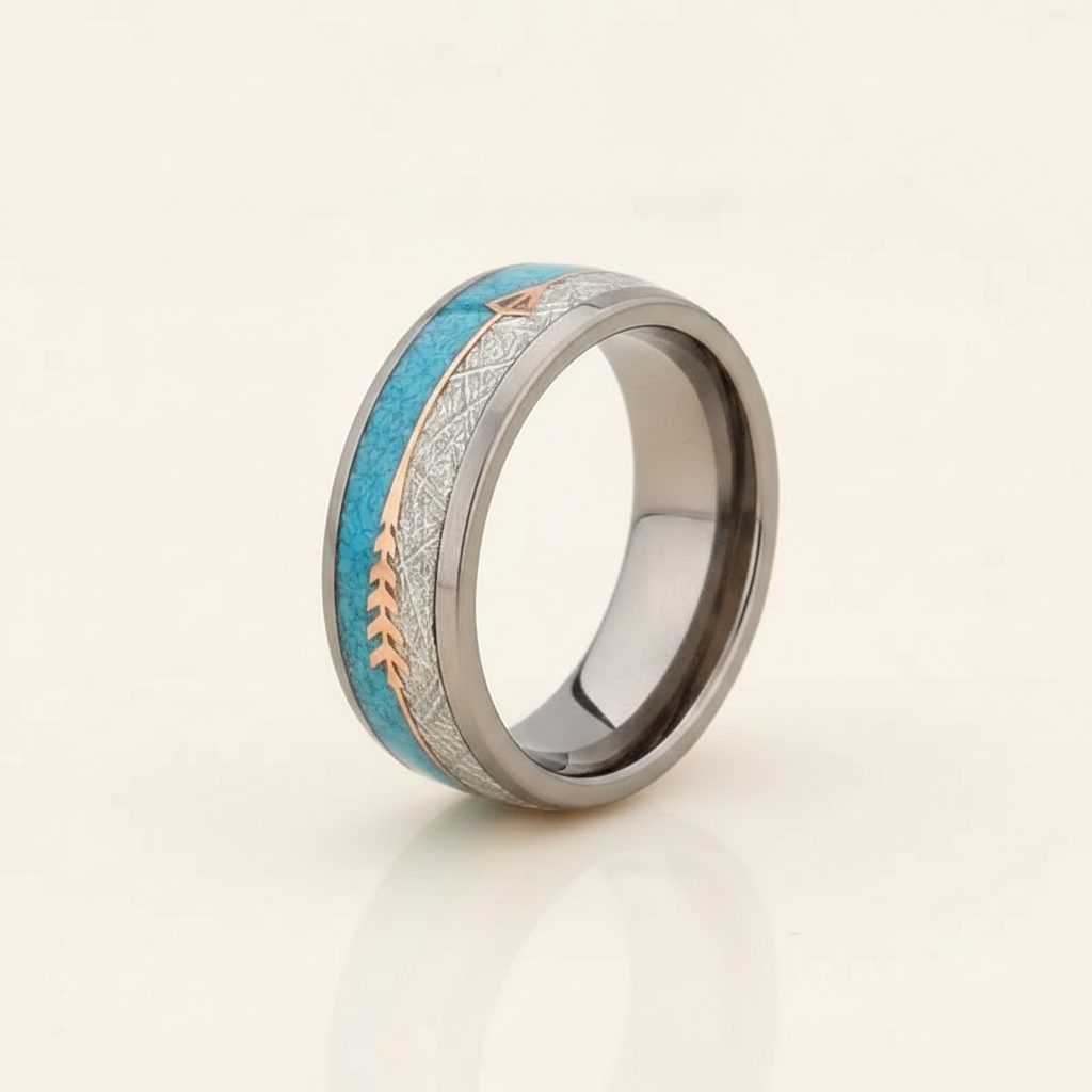 antique enamel silver ring white gold 16k — studio