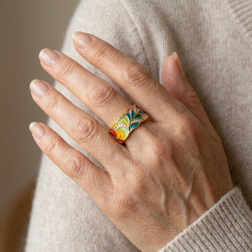 aurora moasic ring — lifestyle