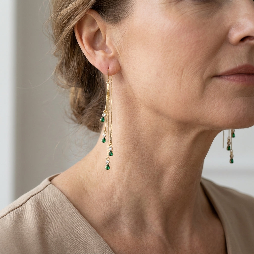 calista moreau tassel earrings gold — lifestyle