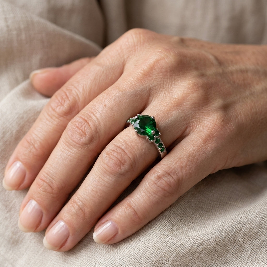 celia ferrowyn ring white gold 16k — lifestyle
