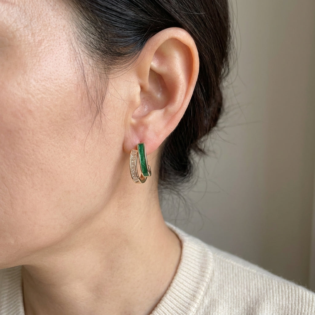 chloe feuillage earrings gold 14k — lifestyle