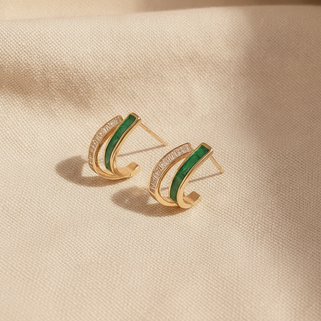 chloe feuillage earrings gold 14k — studio