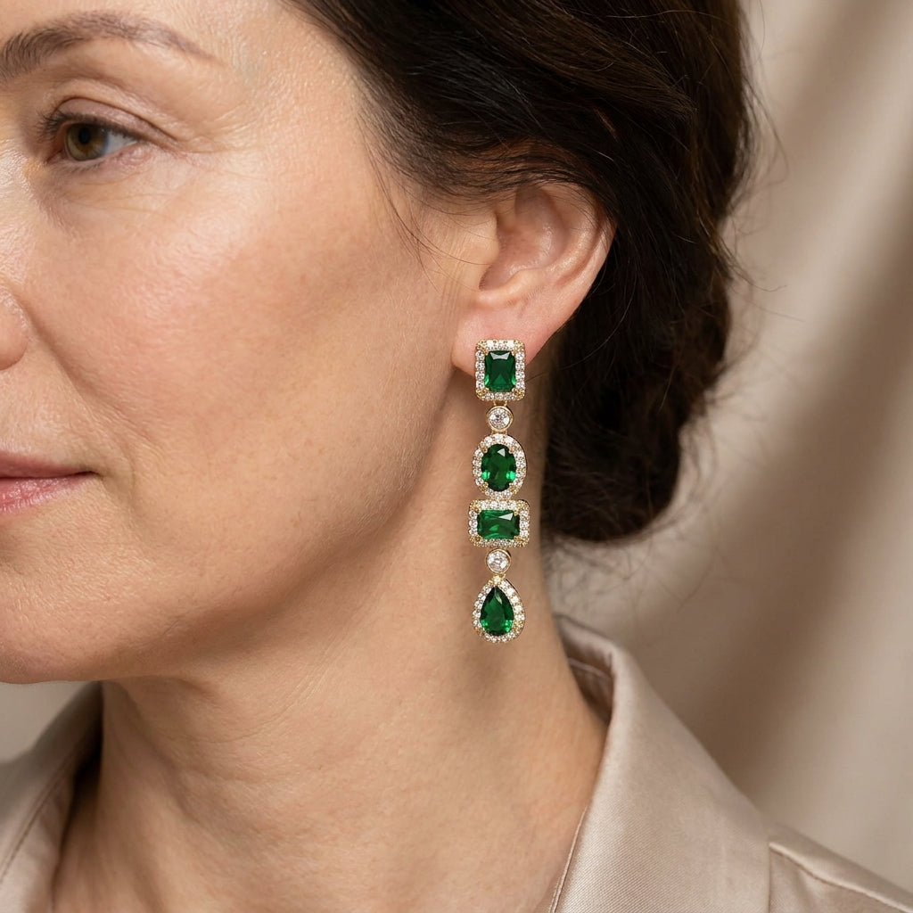 coraline esmarisse dangle earrings gold — lifestyle