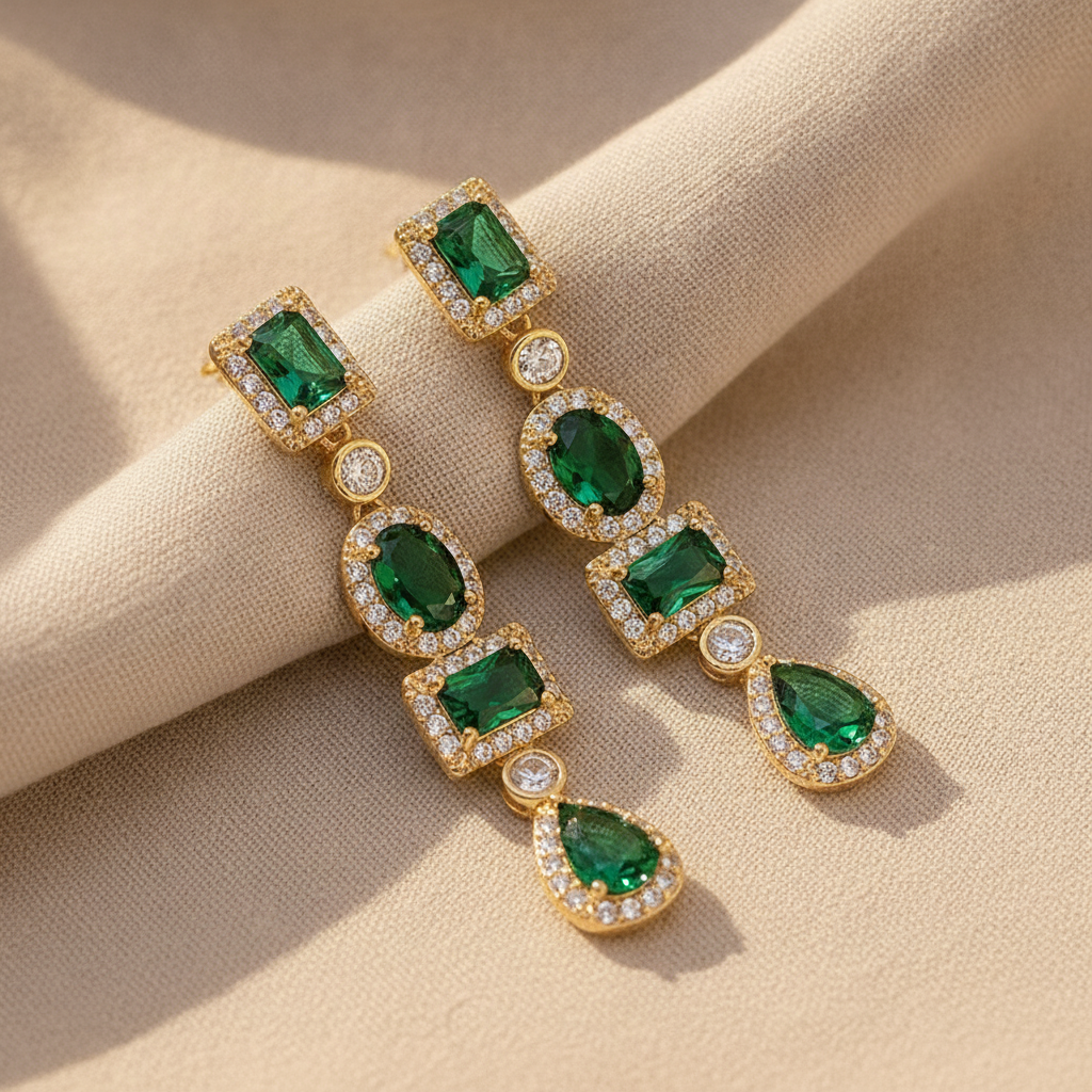 coraline esmarisse dangle earrings gold — studio