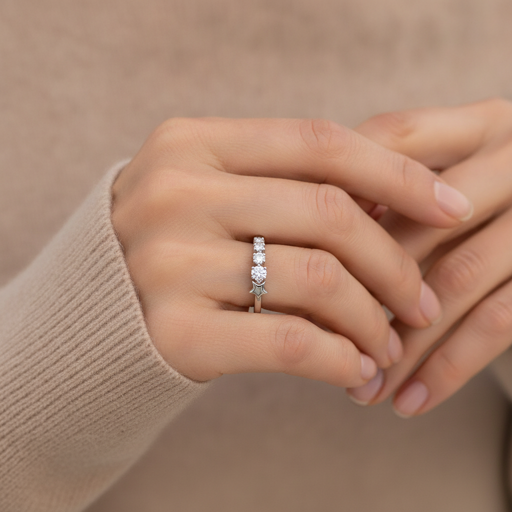 cute star 925 sterling 5a 5a zirconia rings for women — lifestyle