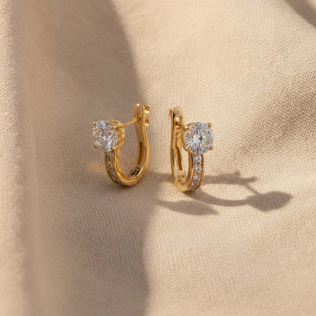 elegant huggie earrings — studio