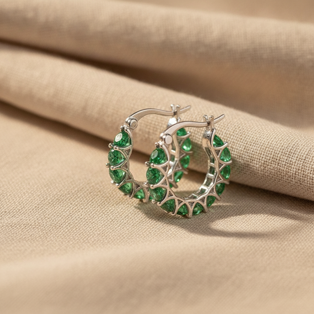 elena marlowe hoop earrings white gold — studio