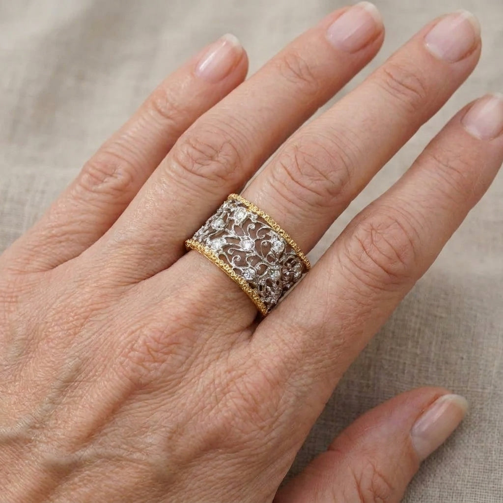 elite ivy zirconia ring — lifestyle