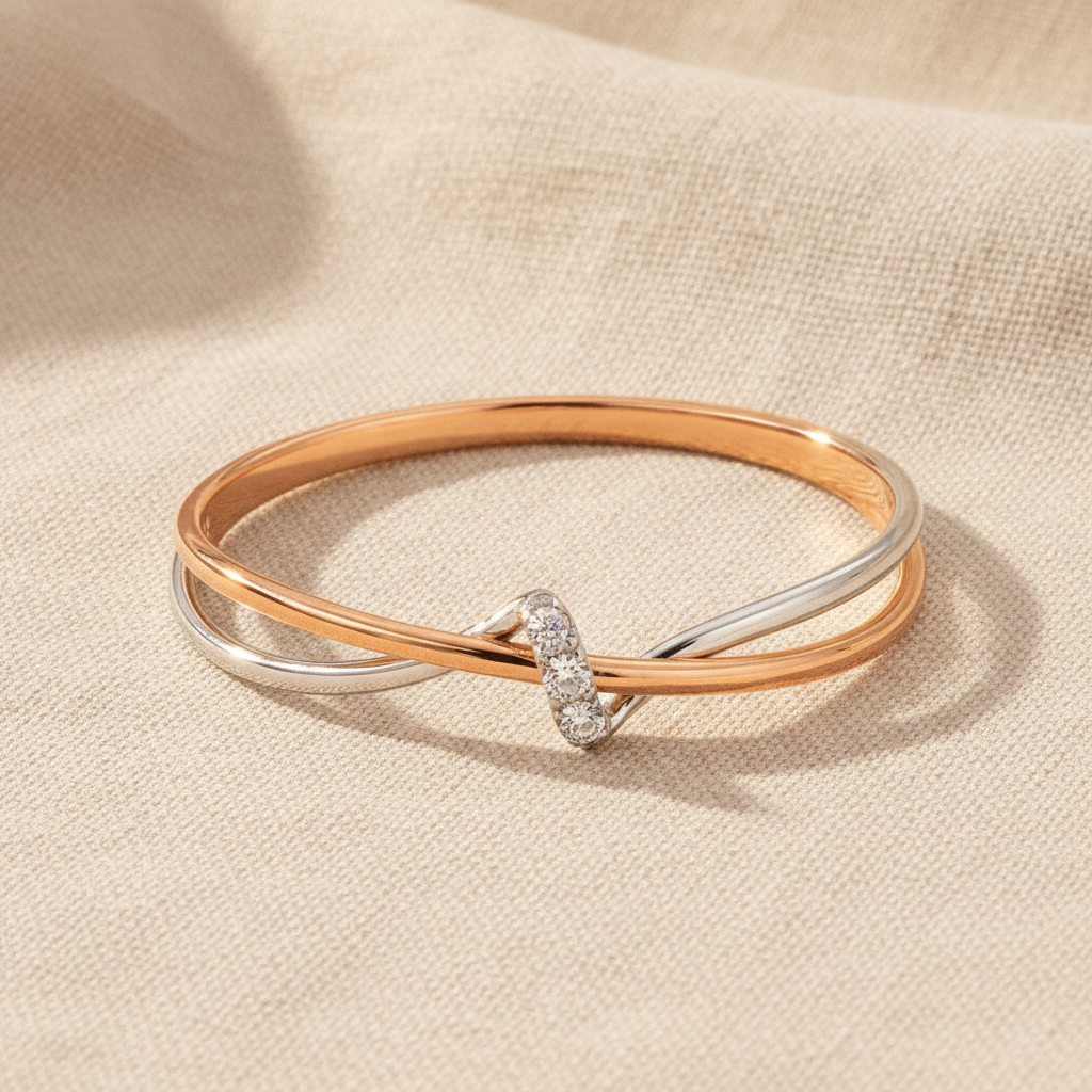 eliza vintage golden silver twist ring — studio
