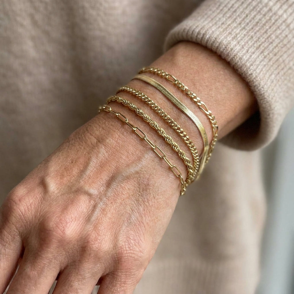 ellis layered bracelet set — lifestyle