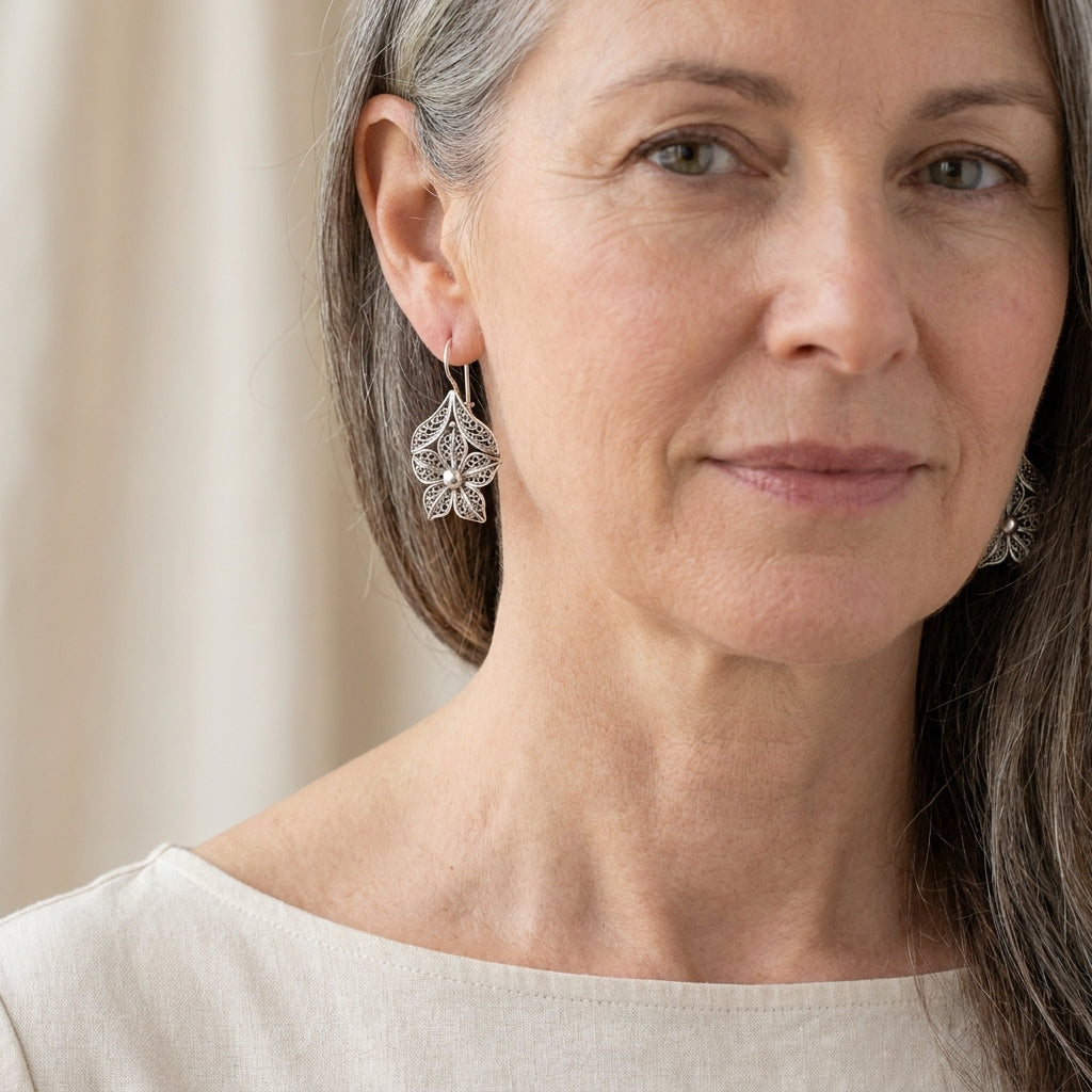 heirloom classic earrings — lifestyle